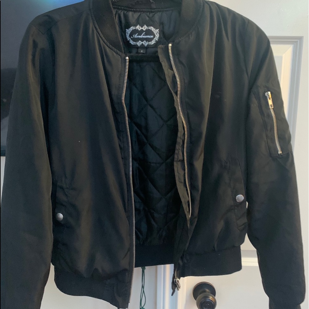 Black bomber jacket